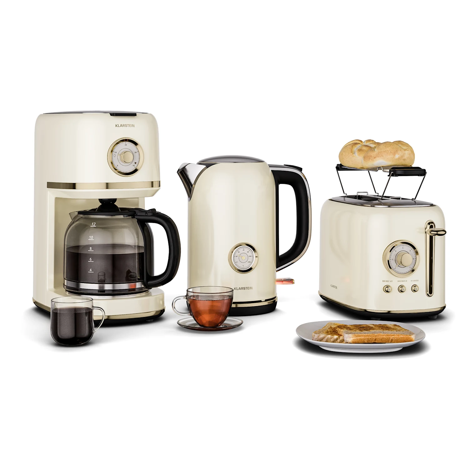 سرویس صبحانه ویکتوریا کلارشتاین آلمان klarstein VICTORIA Frühstücksset توستر کتری برقی و قهوه ساز